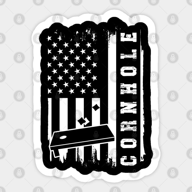 Cornhole Team - USA Flag Sticker by AngelBeez29